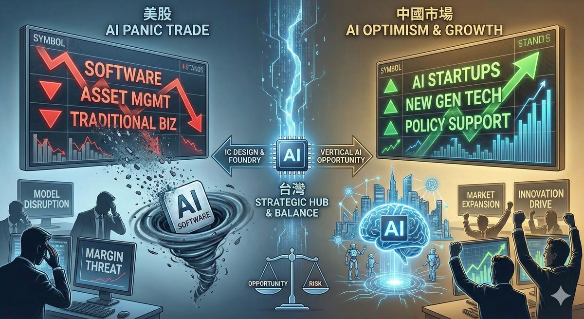 中美AI股市分化:台灣科技業該跟風還是觀望?