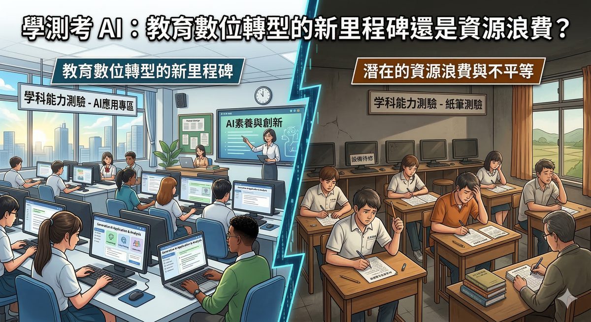 學測考AI,教育數位轉型的新里程碑還是資源浪費?